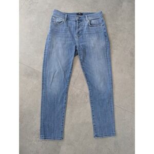 7 For All Mankind Josefina Boyfriend Jeans Blue Button Fly Denim Womens Size 27